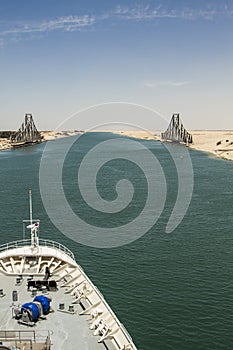 Crossing the Suez Canal photo