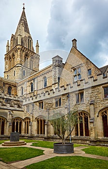 The crossing tower of Christ Church Cathedral. Oxford University. England