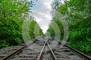 Crossing of two railroads
