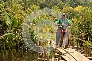 Crossing unstable bridge