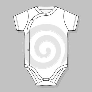 Crossover baby bodysuit