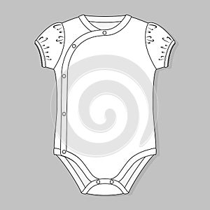 Crossover baby girl bodysuit