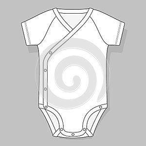Crossover raglan baby bodysuit