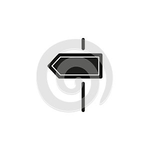 Crossroad direction icon - vector road sign - directional arrows symbol