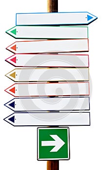 Crossroad Multicolor Directional Arrow Signs