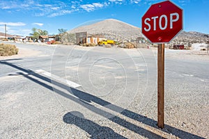 Crossroad and Stop road sign
