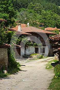 Crossroads in Balkan village