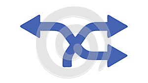 Crossroads Directional Arrows Icon, vector design Generative AI