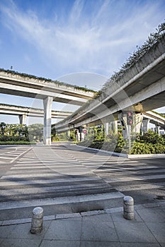 Crossroads and highway overpasses