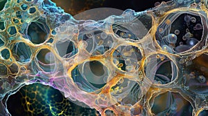 A crosssection image of a ciliate cell revealing its complex internal structure. The image shows the cytoskeleton a photo