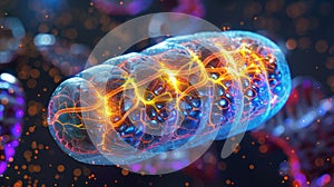 A crosssection of a mitochondrion revealing its three distinct layers the outer membrane the inner membrane and the photo