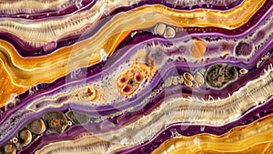 A crosssection of a nematodes digestive system revealing the delicate internal structures and pathways through which