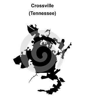 Crossville outline map