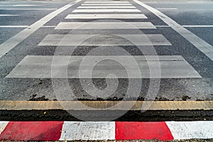 Crosswalk on asphalt road