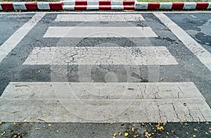 Crosswalk on asphalt road