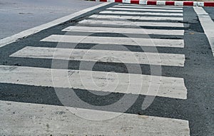 Crosswalk on asphalt road