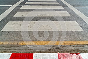 Crosswalk on asphalt road