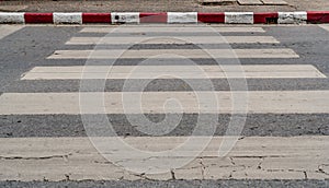 Crosswalk on asphalt road