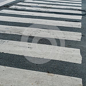 Crosswalk on asphalt road