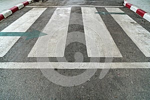 Crosswalk on asphalt road