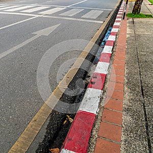 Crosswalk on asphalt road