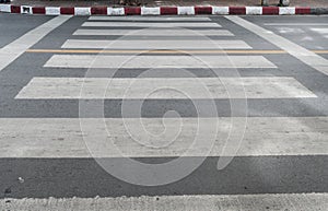 Crosswalk on asphalt road