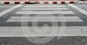 Crosswalk on asphalt road