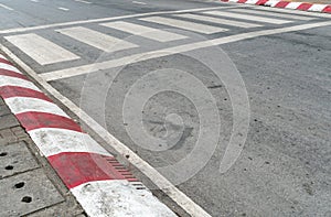 Crosswalk on asphalt road