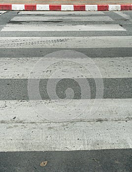 Crosswalk on asphalt road