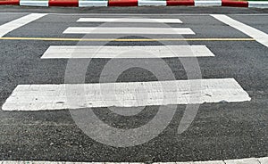 Crosswalk on asphalt road