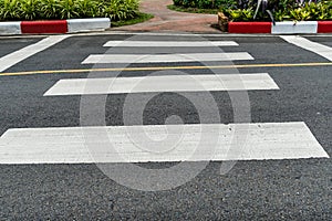 Crosswalk on asphalt road