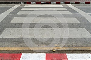 Crosswalk on asphalt road