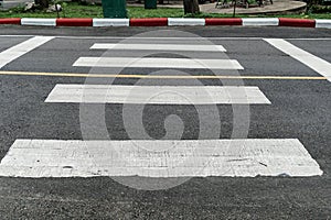 Crosswalk on asphalt road