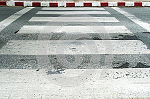 Crosswalk on asphalt road