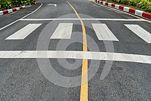 Crosswalk on asphalt road