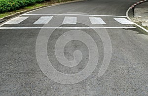 Crosswalk on asphalt road