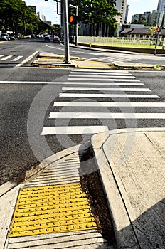 Crosswalk at intersection photo