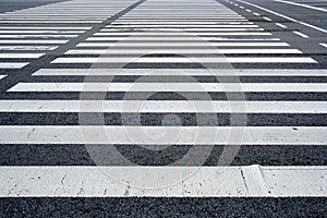 Crosswalk pedestrian crossing in the street