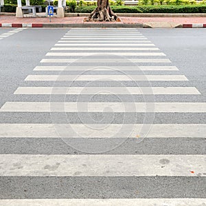 Crosswalk on road in city, pattern