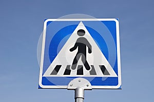 Crosswalk road sign