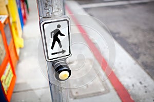 Crosswalk Sign With Button