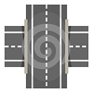 Crossway icon, cartoon style