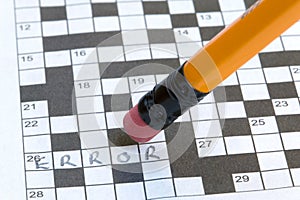 Crossword Error