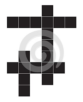 Crossword flat sign. crossword on white background. flat style.