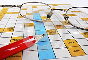 Crossword with a glasses