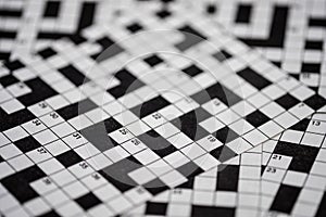 Crossword puzzle blur