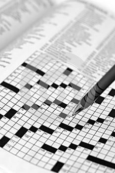 Crossword Puzzle with Pen