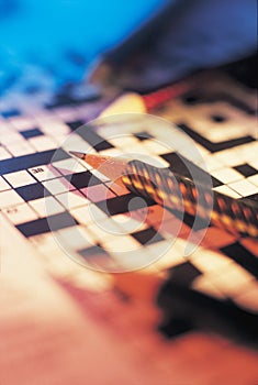 Crossword Puzzle and Pencil
