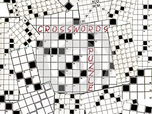 Crosswords puzzle collage