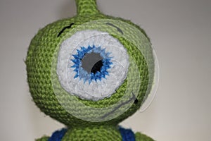 Crotchet alien toy